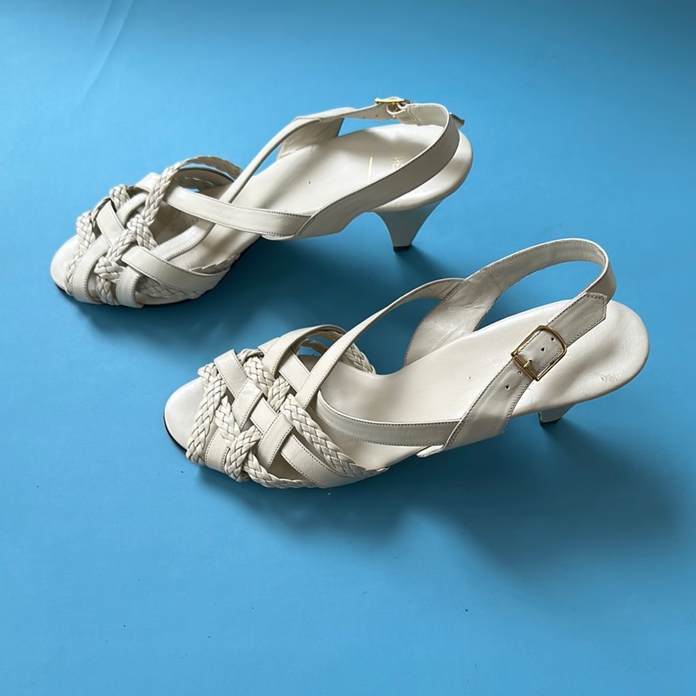 Elegant White Women's Heeled Sandals